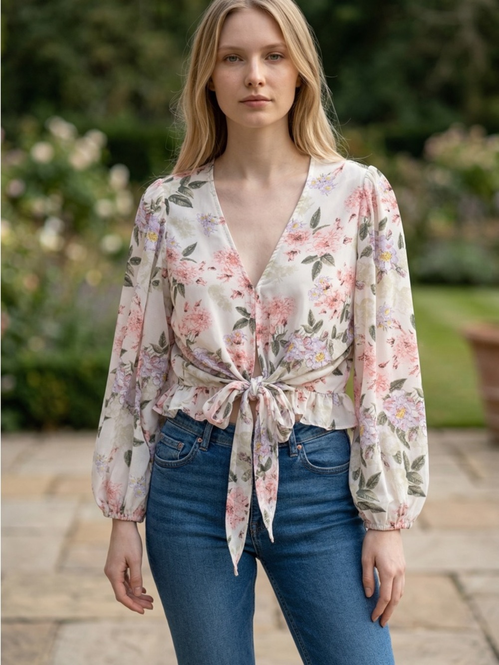 SHEIN Elegant Floral Kimono